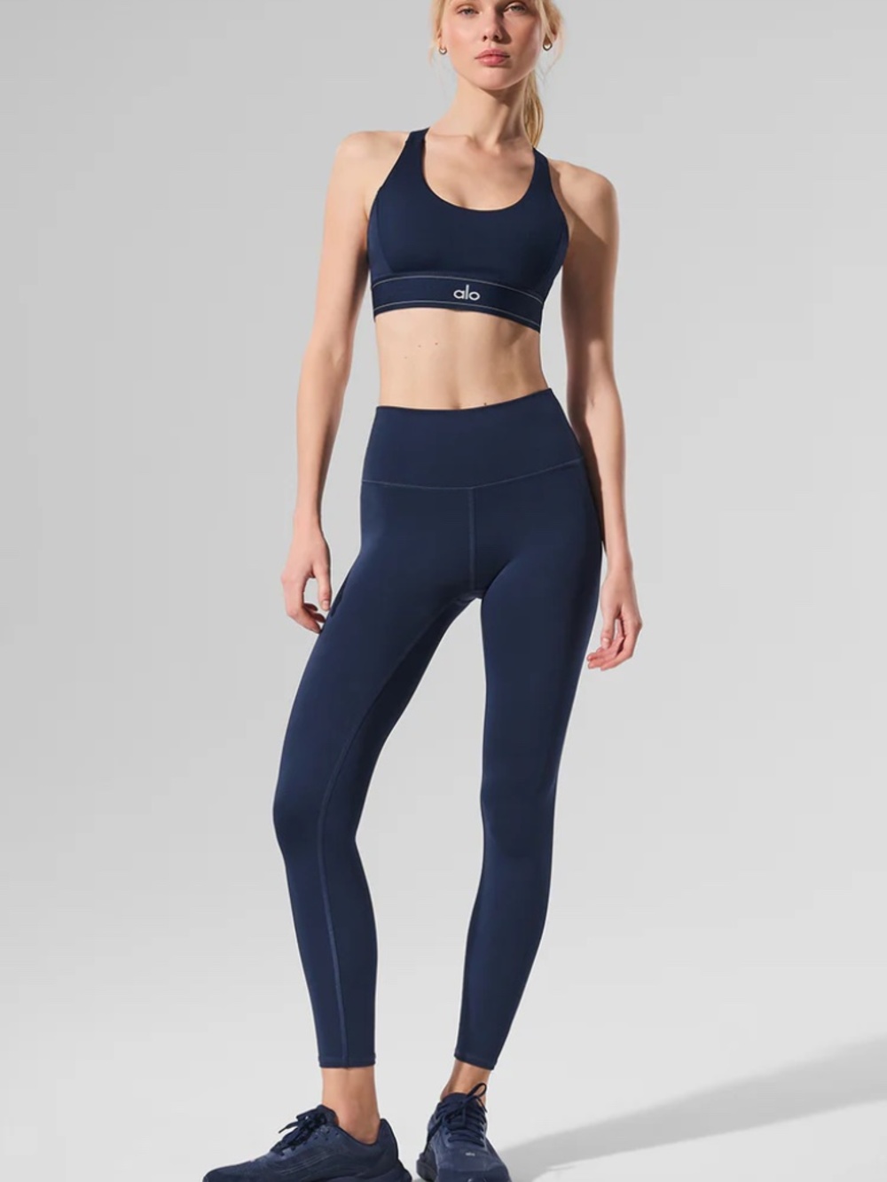 Alo Yoga High-Waist Airlift Legging Navy 7/8 Length Womens Size S NWOT